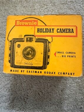 Kodak Yellow Brownie Holiday Camera empty Box